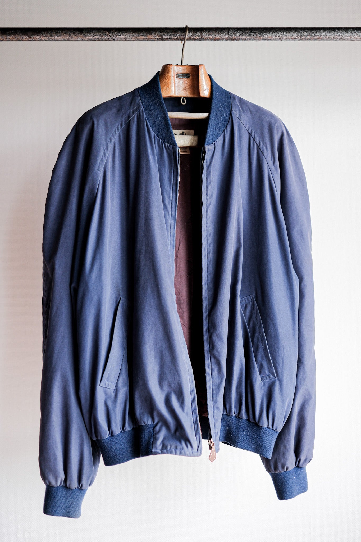 【~80's】Old Hermès Paris Zip Up Blouson Size.54