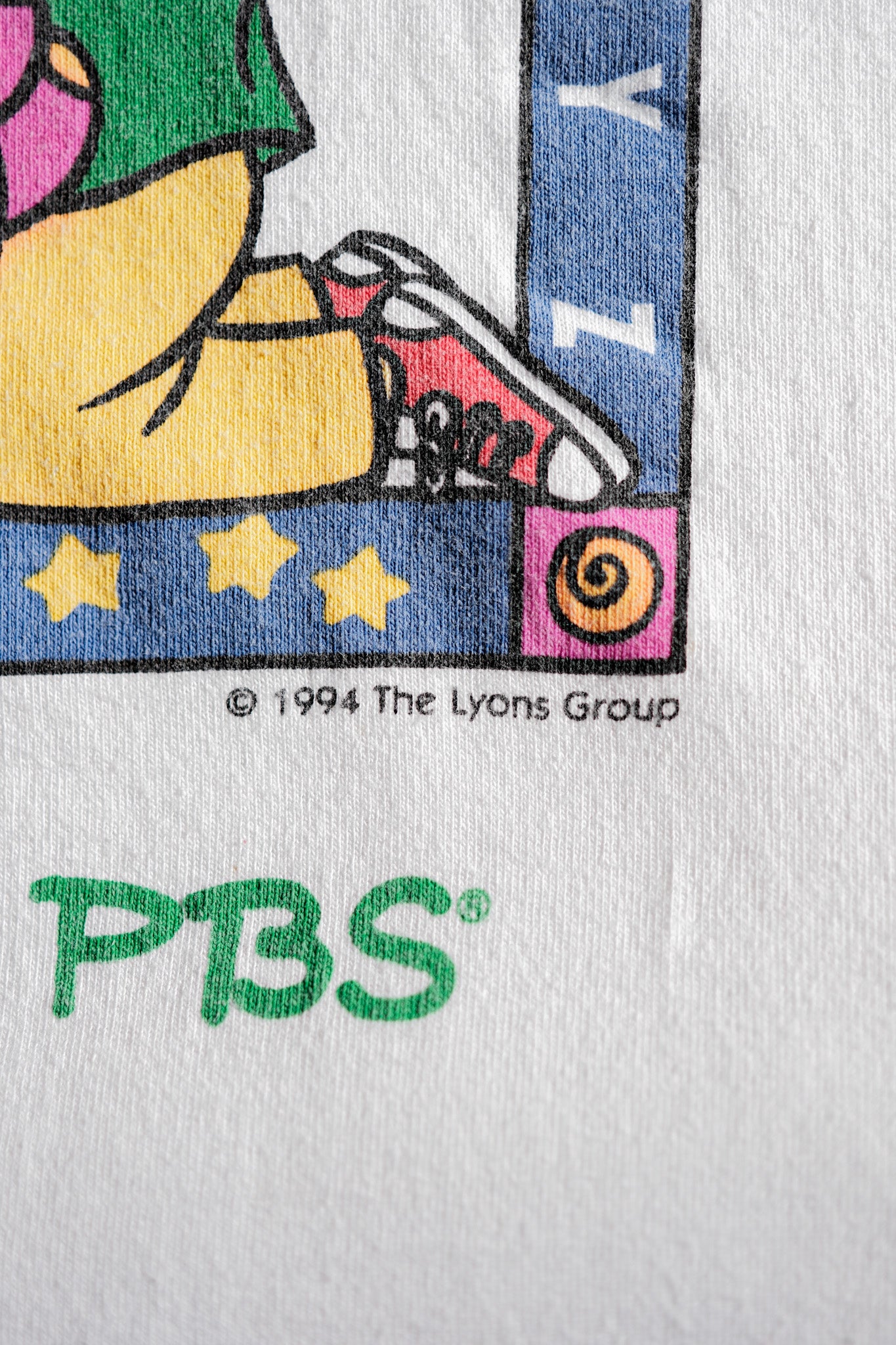 【~90's】Vintage TV Print T-shirt Size.XL "Barney & Friends" "Made in U.S.A."