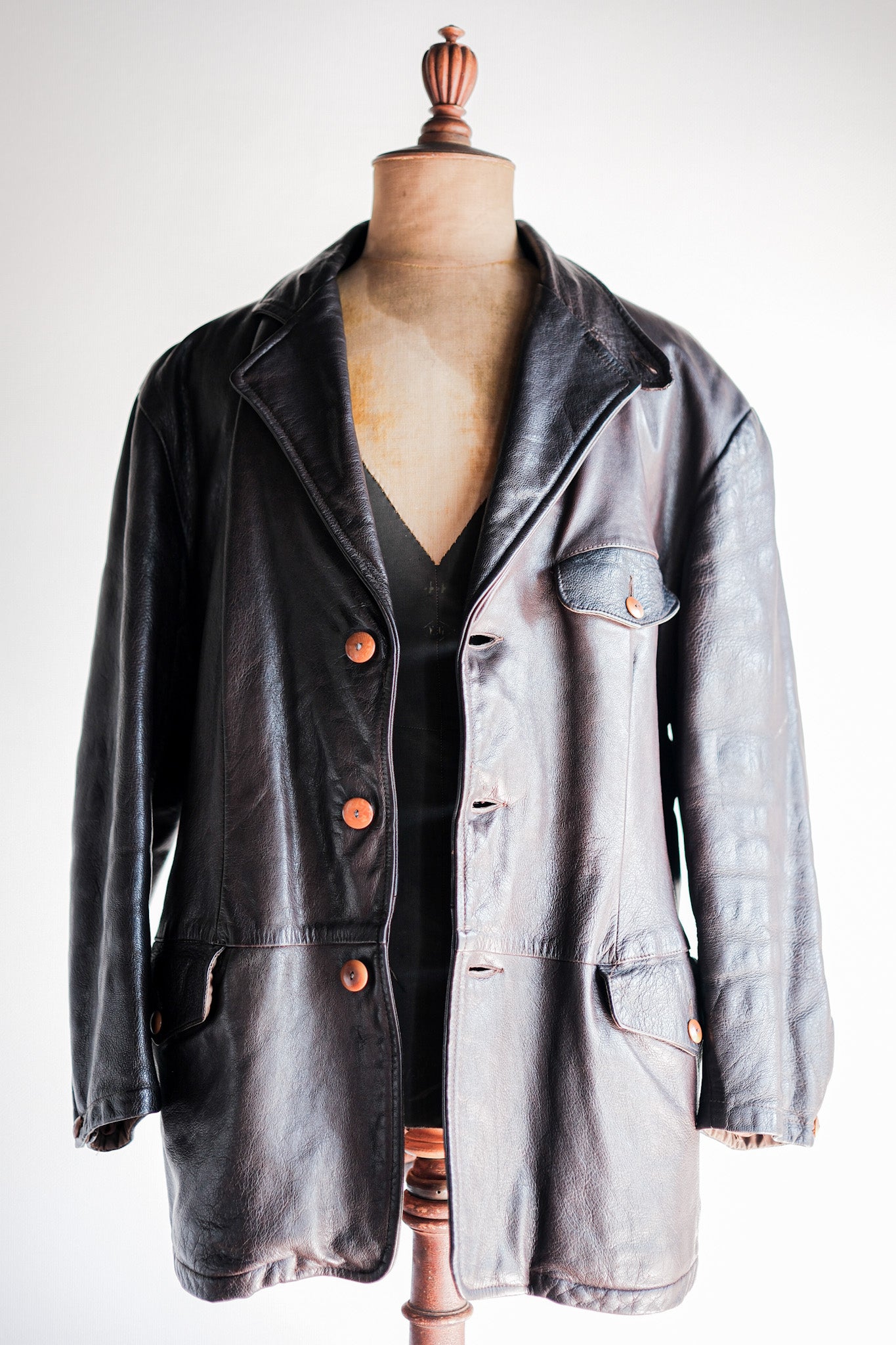 [~ 80's] Old C.P.P.Pany Leather Jacket Taille.48