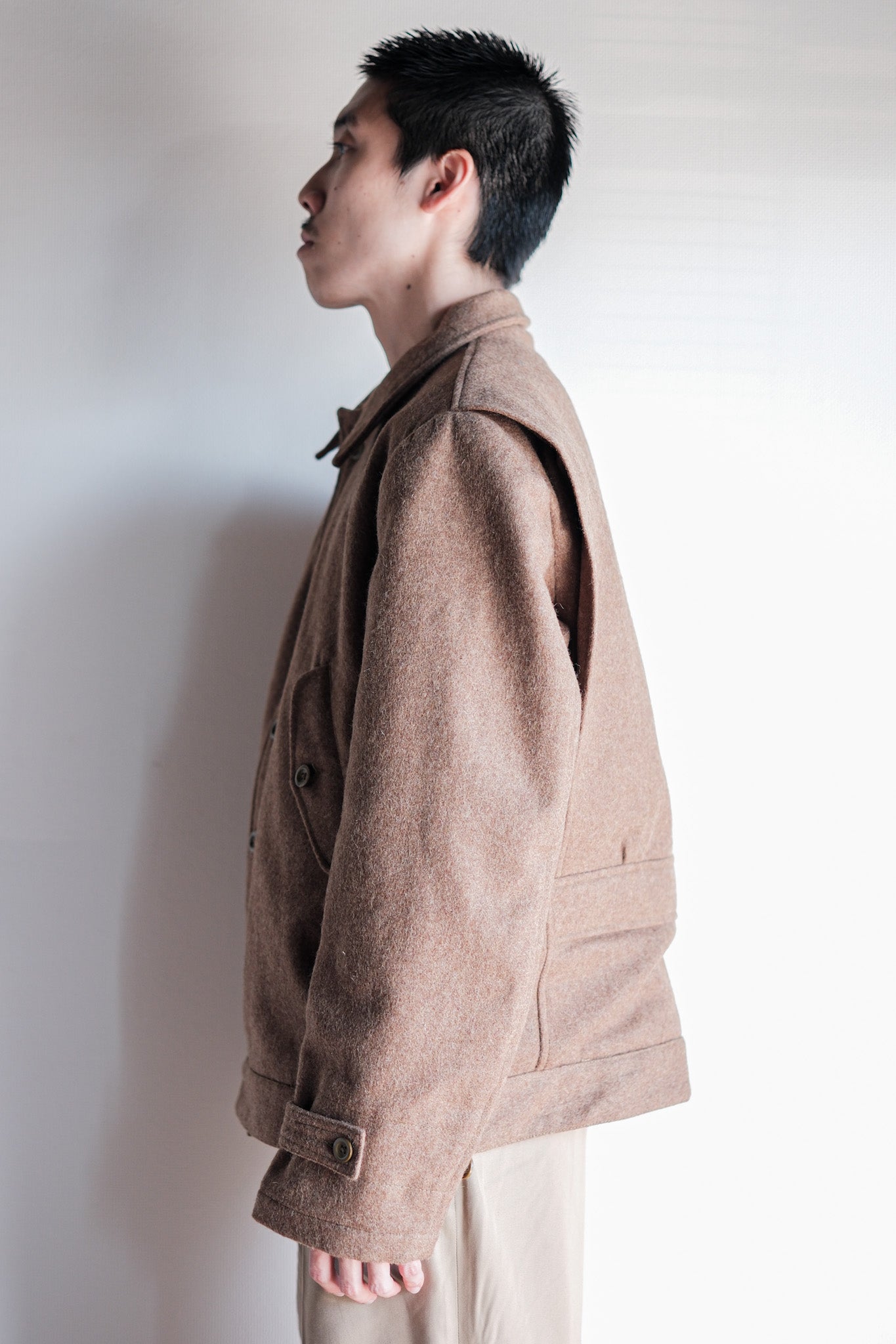［~50's］French Army Wool Jacket With Chin Strap Size.42 "Dead Stock"