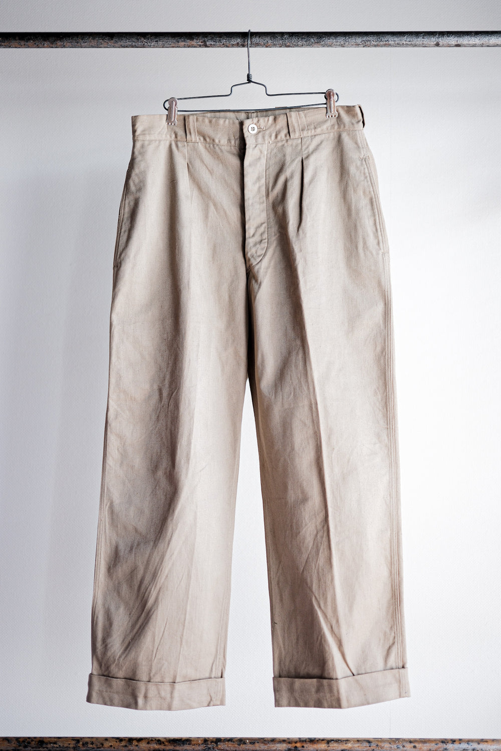【~60's】French Army M52 Chino Trousers Size.22 "Dead Stock"