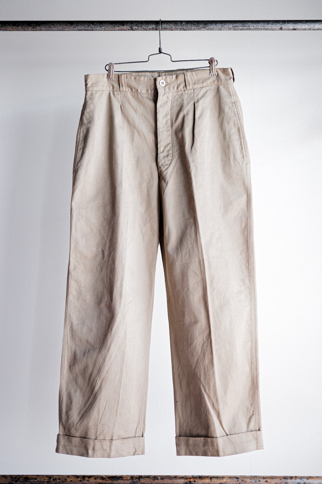 ［~60's］French Army M52 Chino Trousers Size.22 "Dead Stock"