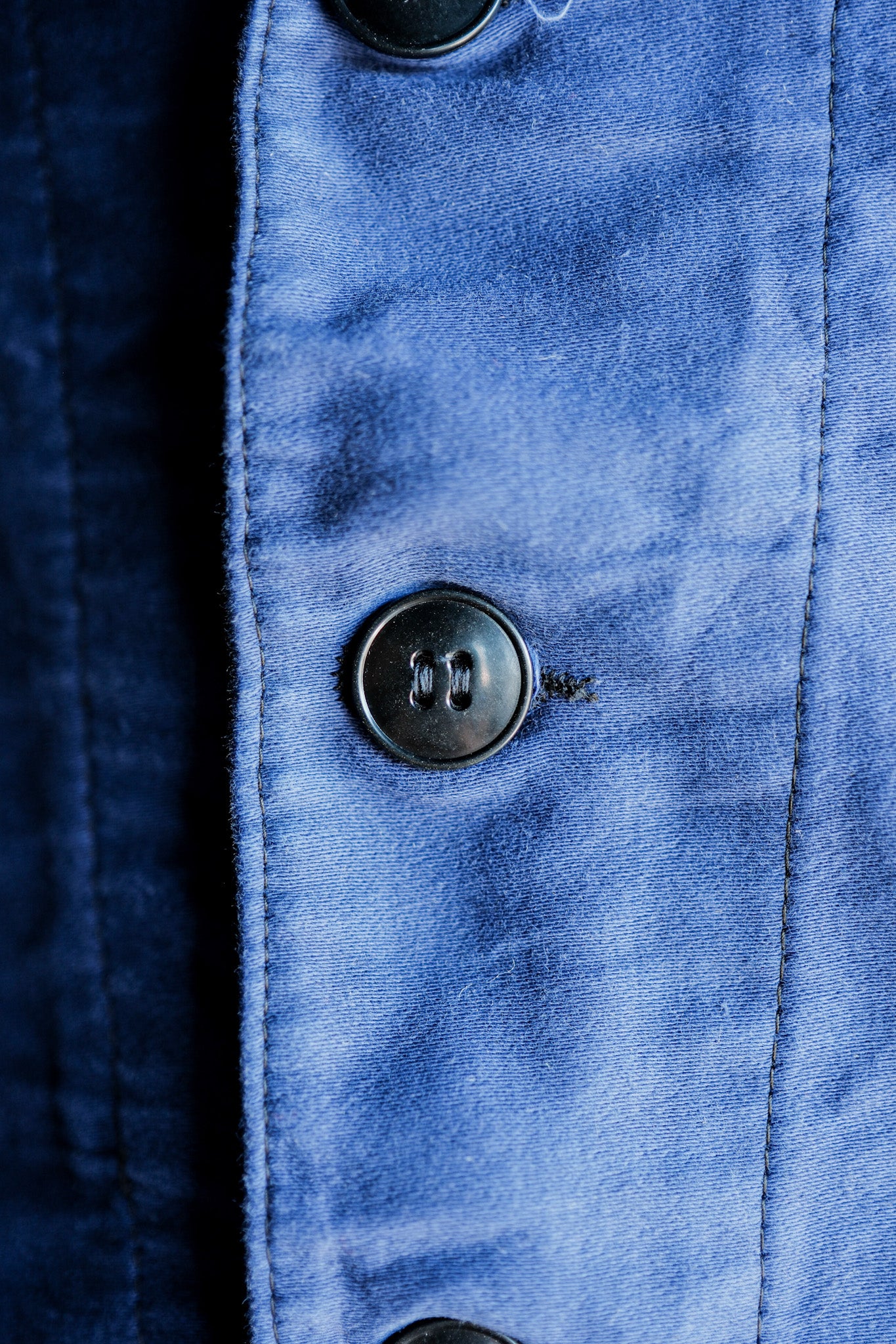 【~60’s】French Vintage Blue Moleskin Lapel Work Jacket "VETVOR"