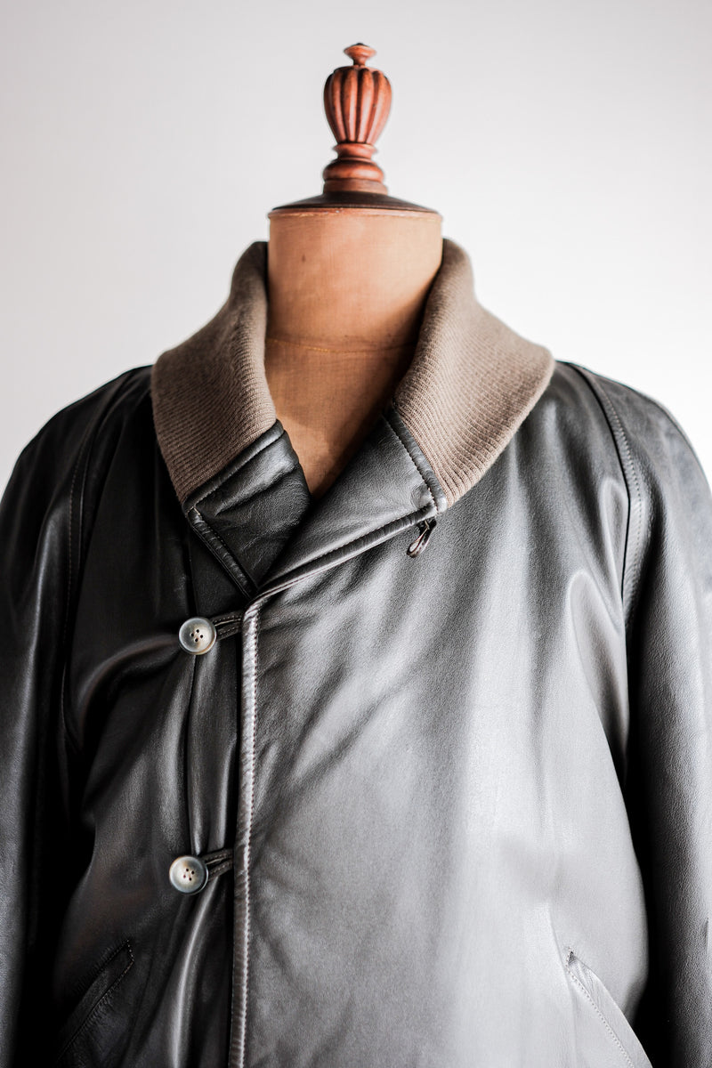 [~ 80's] old Christian Dior Shawl Collar หนัง blouson size.50