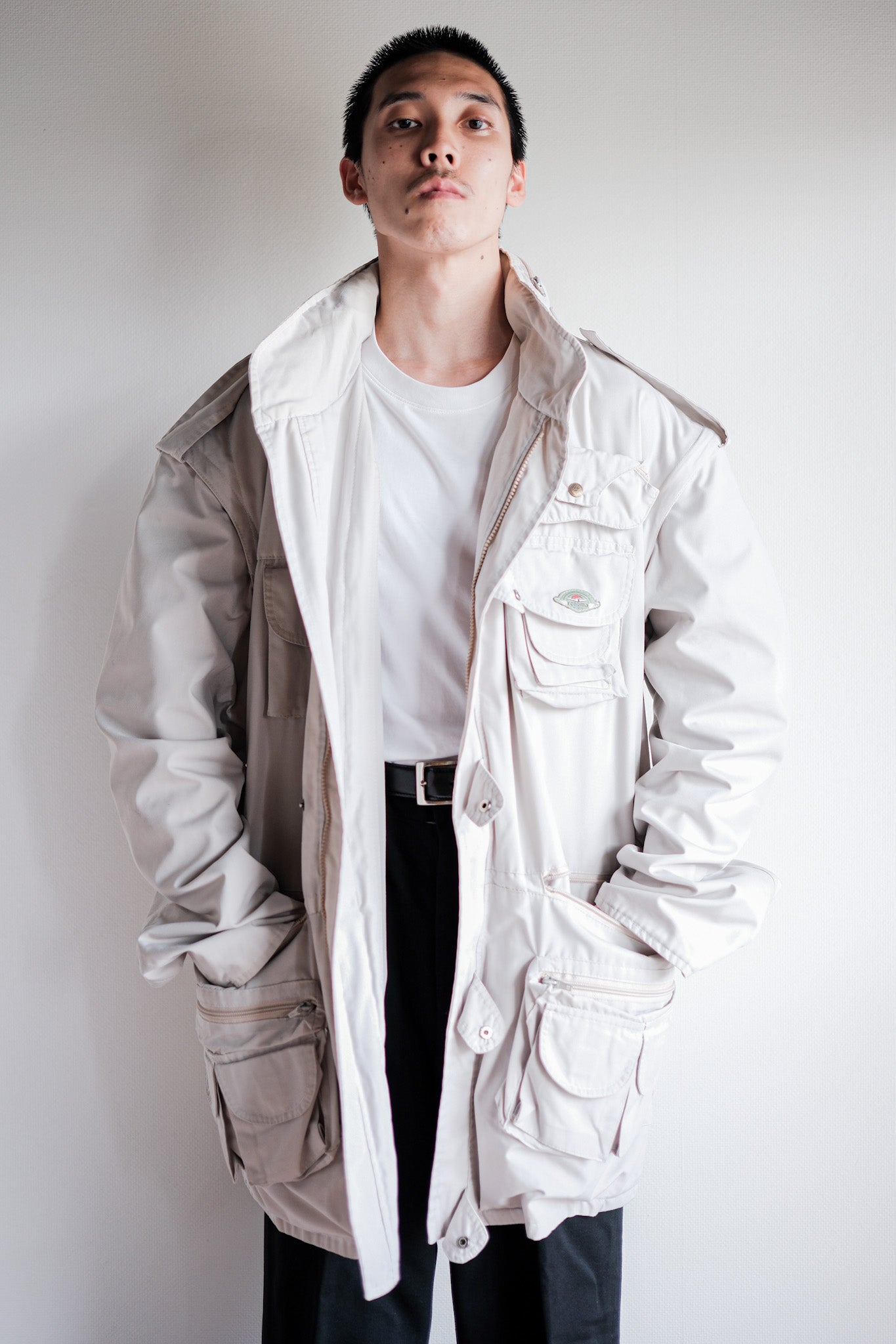［~90's］Old Renoma Paris Detachable Sleeve Multi Pocket Jacket With Liner