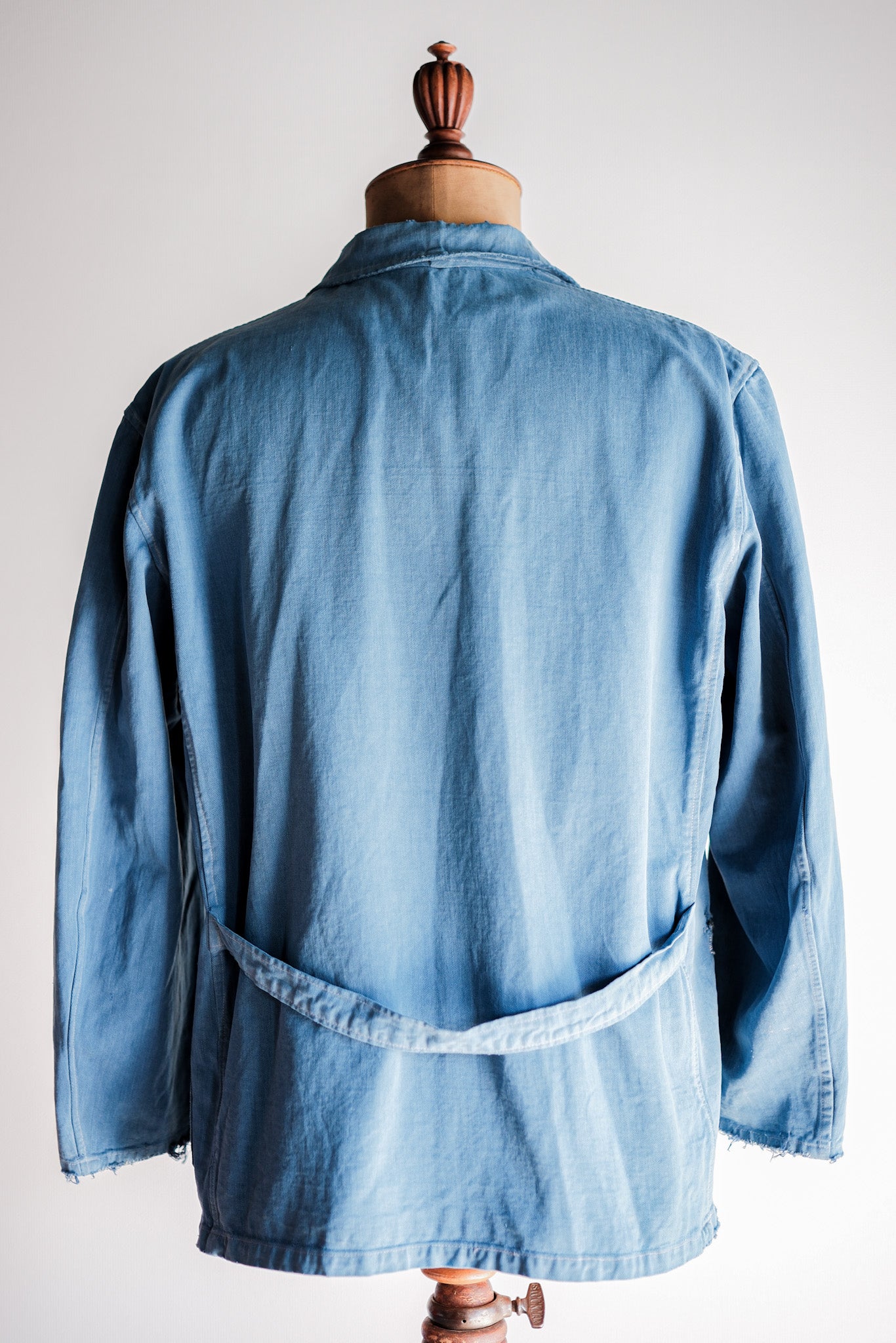 ［~40’s］French Vintage Indigo Cotton Twill Lapel Work Jacket