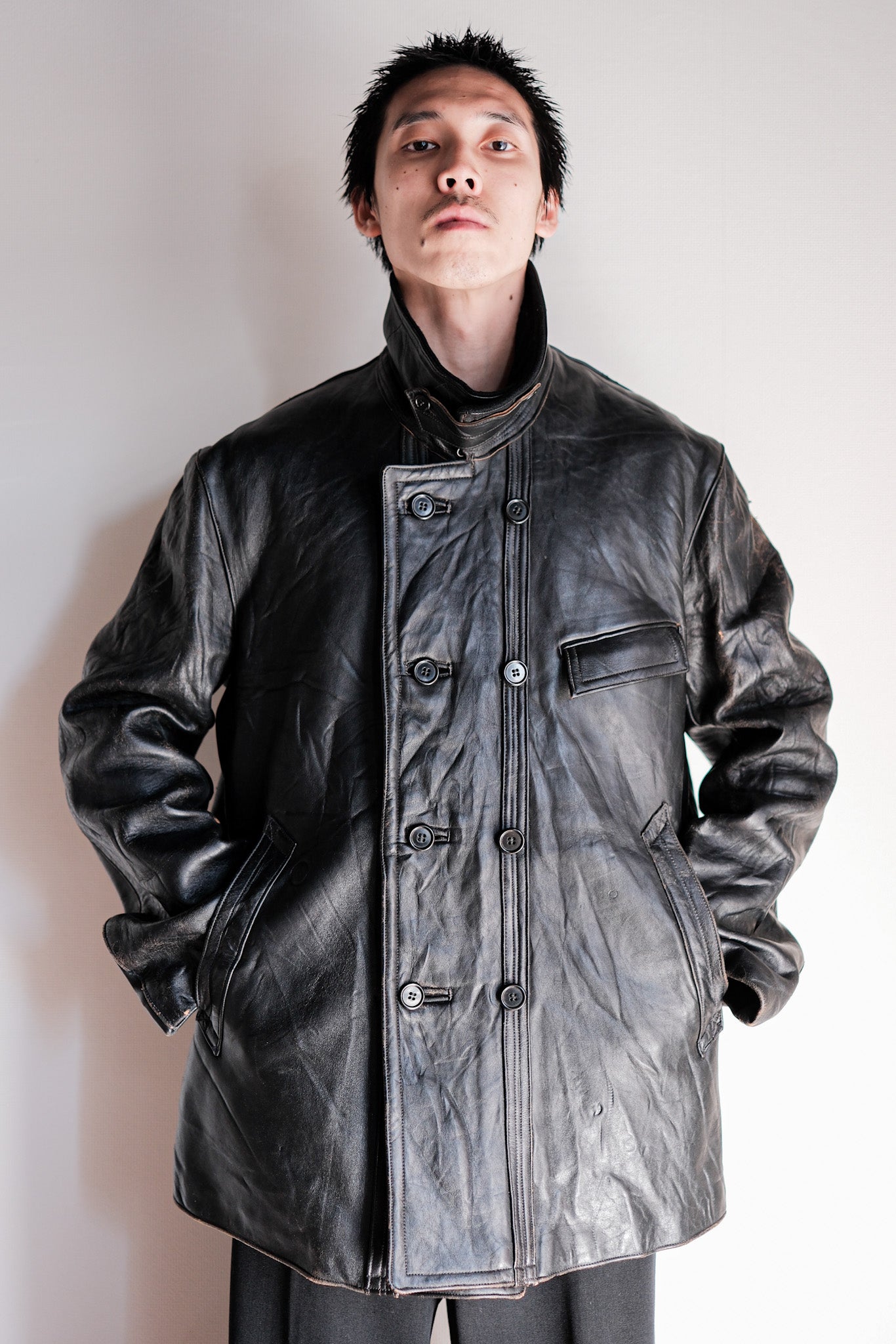 ユナイテッドアローズ60s Le Corbusier jacket フレンチワーク レザージャケット