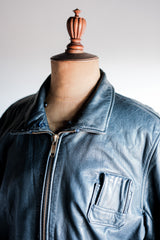 【~80's】French Air Force Pilot Leather Jacket Size.48 "Civilian Type"