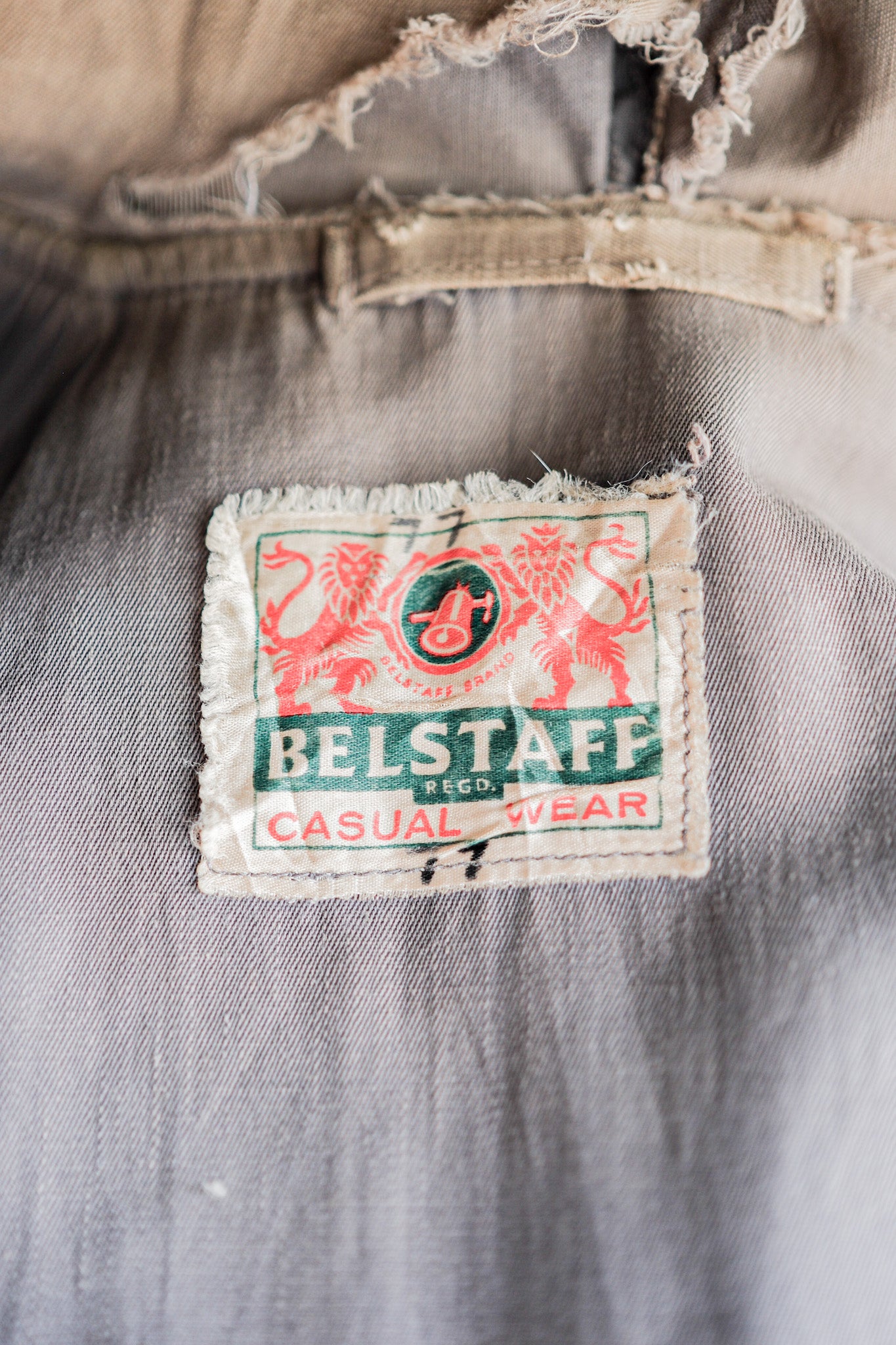 [〜50年代]復古Belstaff棉花Smock“ Dalesman”“瘋狂油漆”