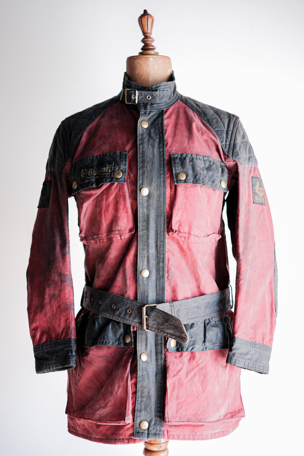 ［~70's］Vintage Belstaff 2 Tone Red Waxed Jacket “TRIALMASTER" “Custom Order”