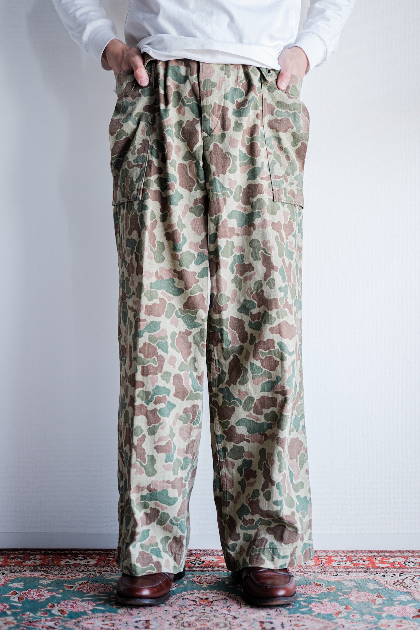[〜50年代]荷蘭陸軍蛙皮偽裝田野褲子的大小。46