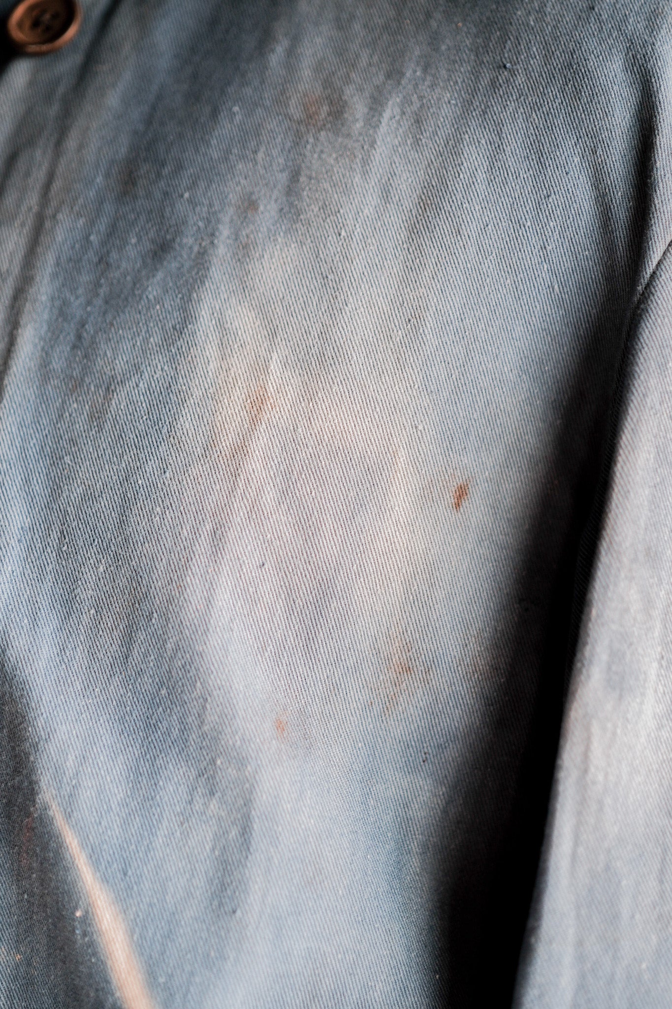 Veste de travail à double poitrine en coton indigo "Karim Hadjab" "4 Seasons"