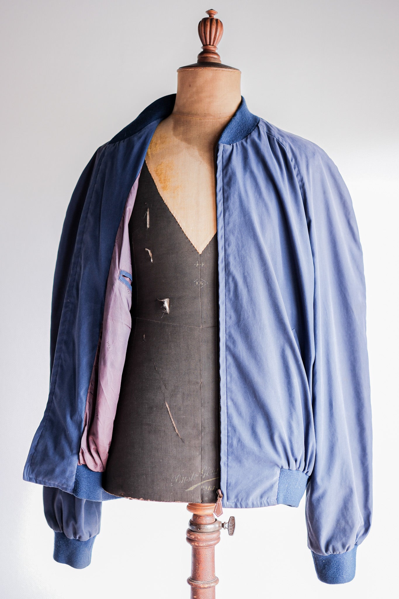 【~80's】Old Hermès Paris Zip Up Blouson Size.54