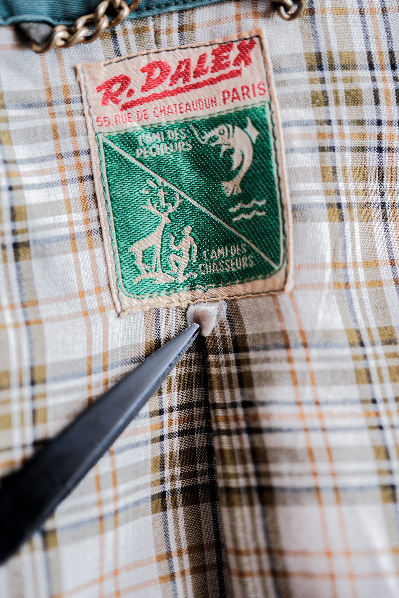 [~ 60's] French vintage chasse et pêche de la veste de coton. 52 "L'Esquimau"