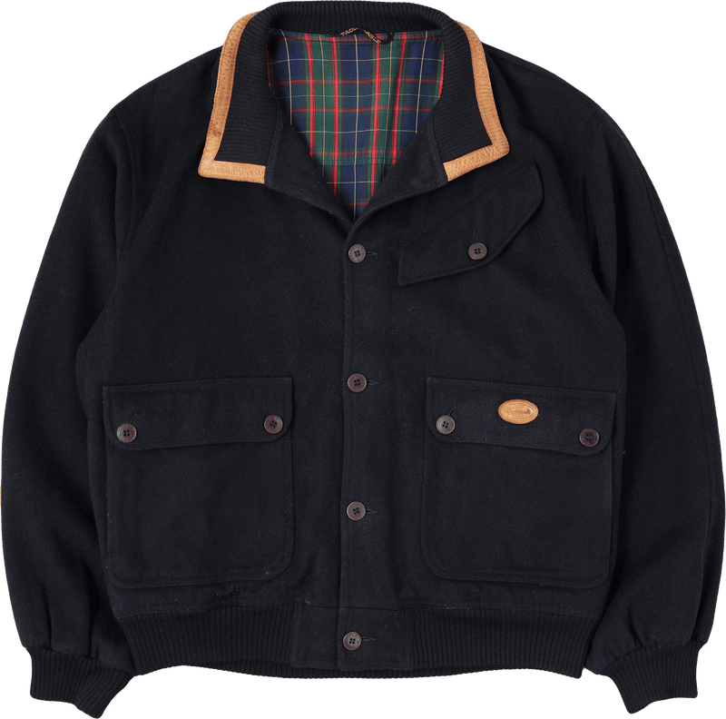 [~ années 80] Vintage Façonnable Wool Nylon Blouson Taille.5