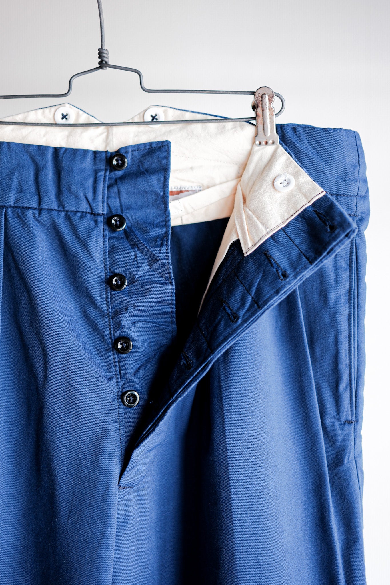 ［~40's］British Vintage Blue Cotton Trousers "CC41" "Dead Stock"