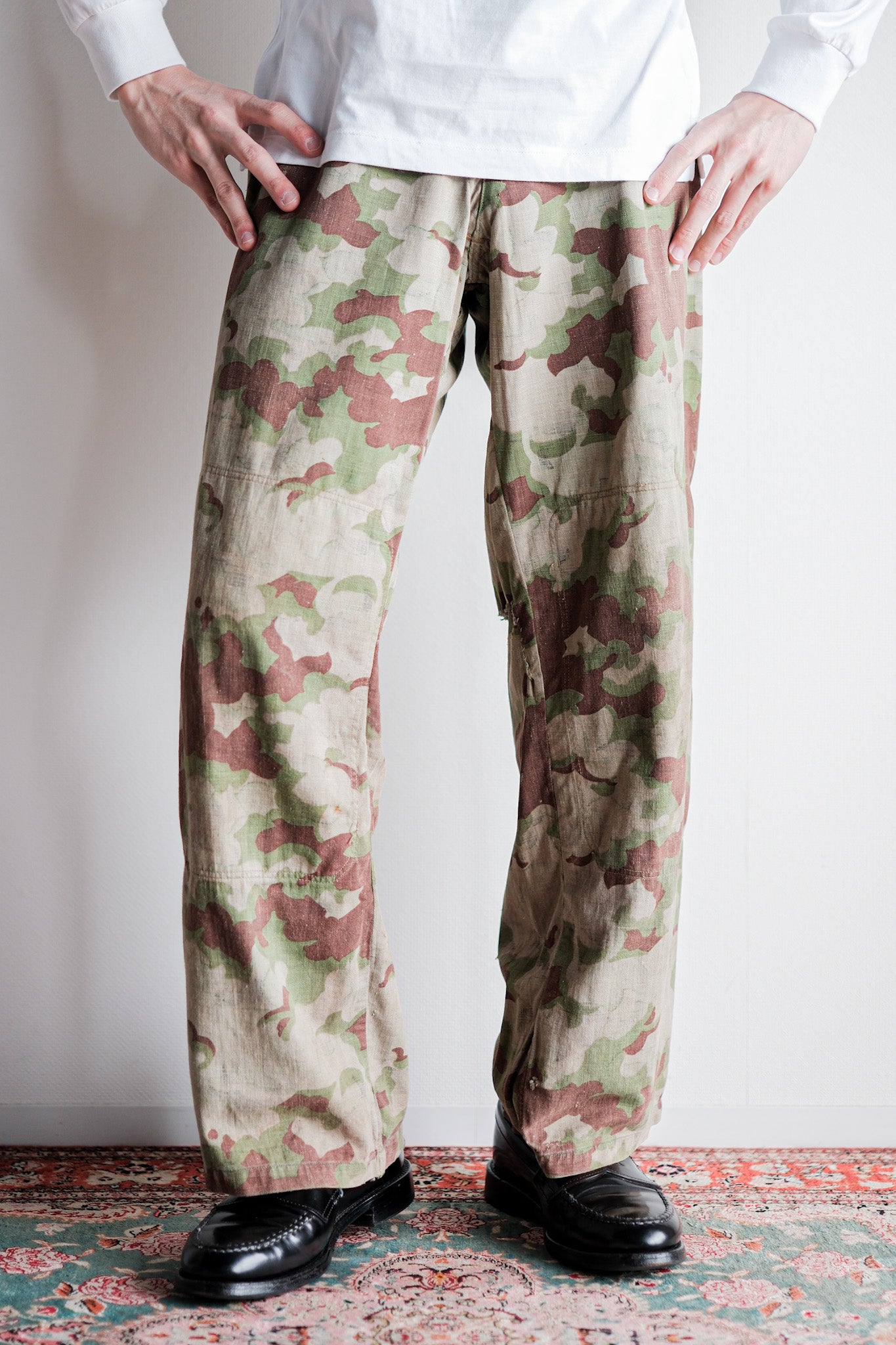 【~50's】Czechoslovakian Army Clouds Camouflage Reversible Trousers "Modified"