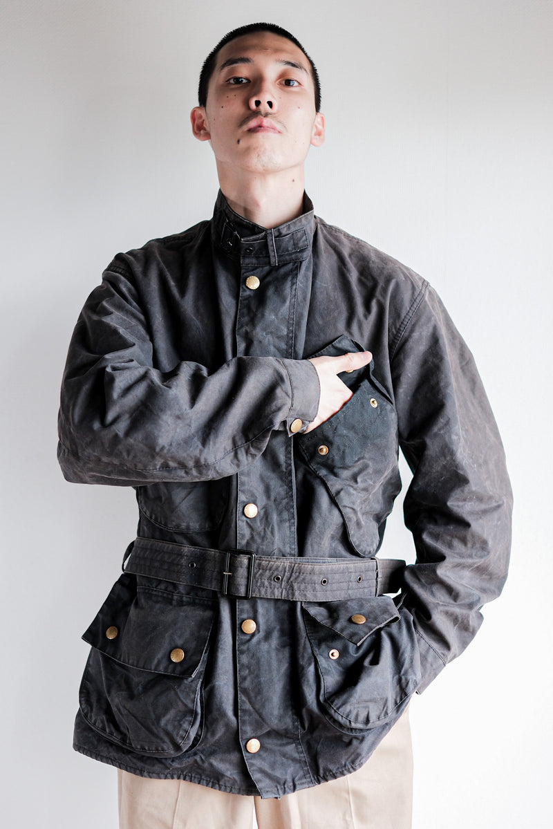 【~90's】Vintage Barbour "BEACON JACKET" 3 Crest "Unusual Lining"