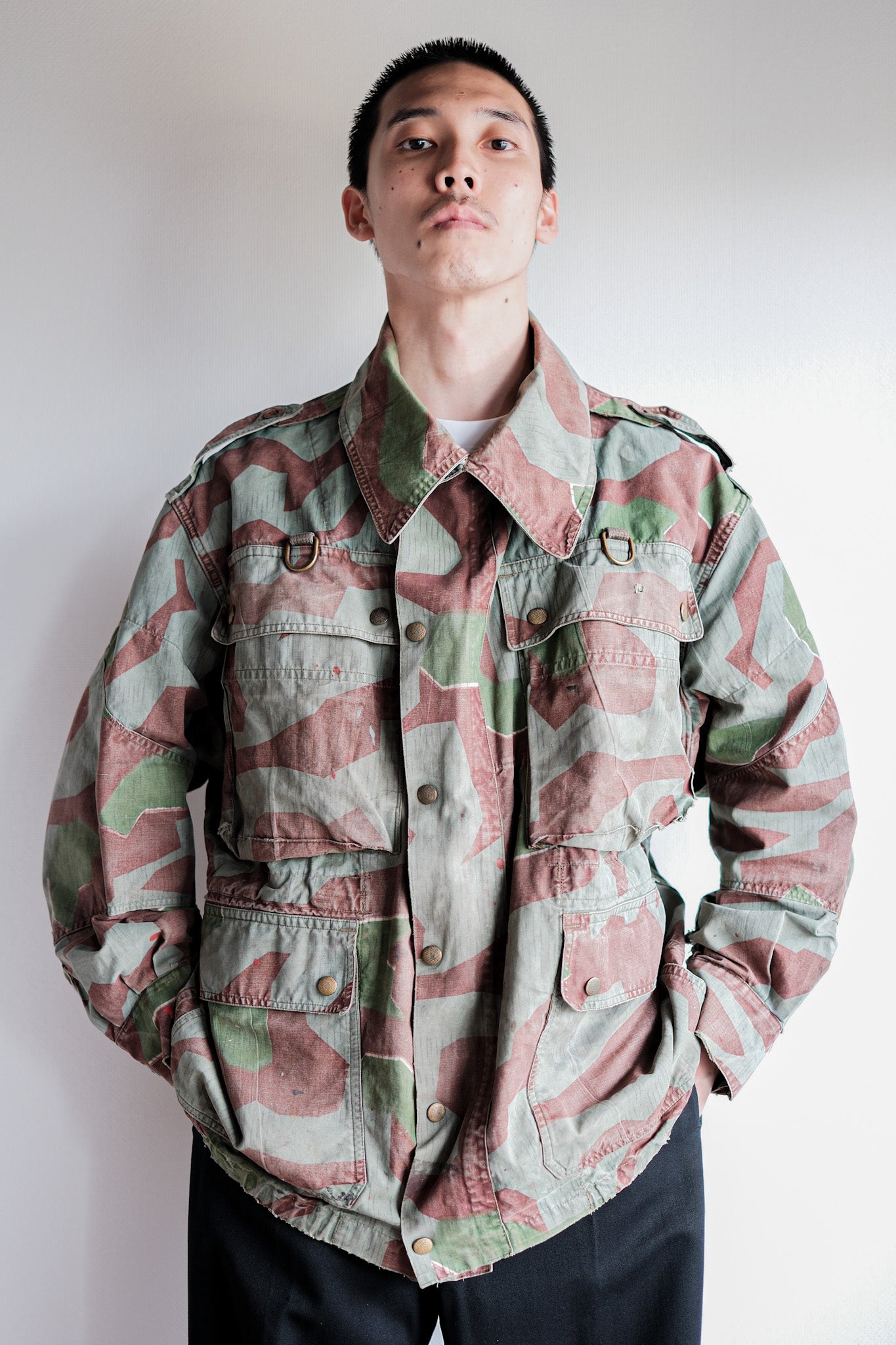 【~50's】German Army Splinter Camouflage Paratrooper Jacket