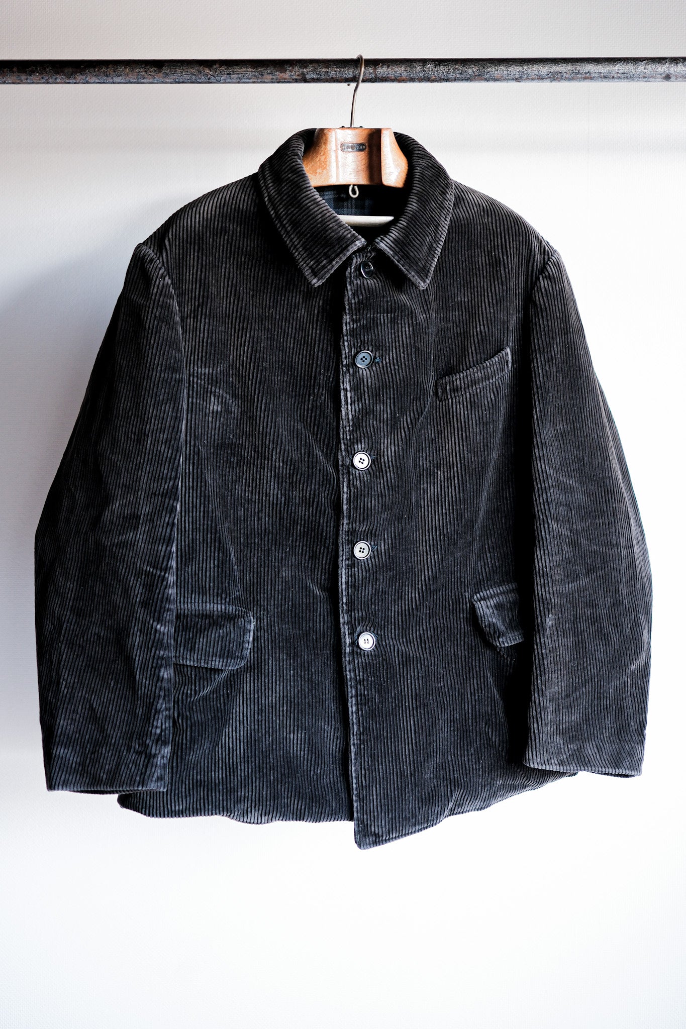 【~50's】French Vintage Dark Brown Corduroy Work Jacket