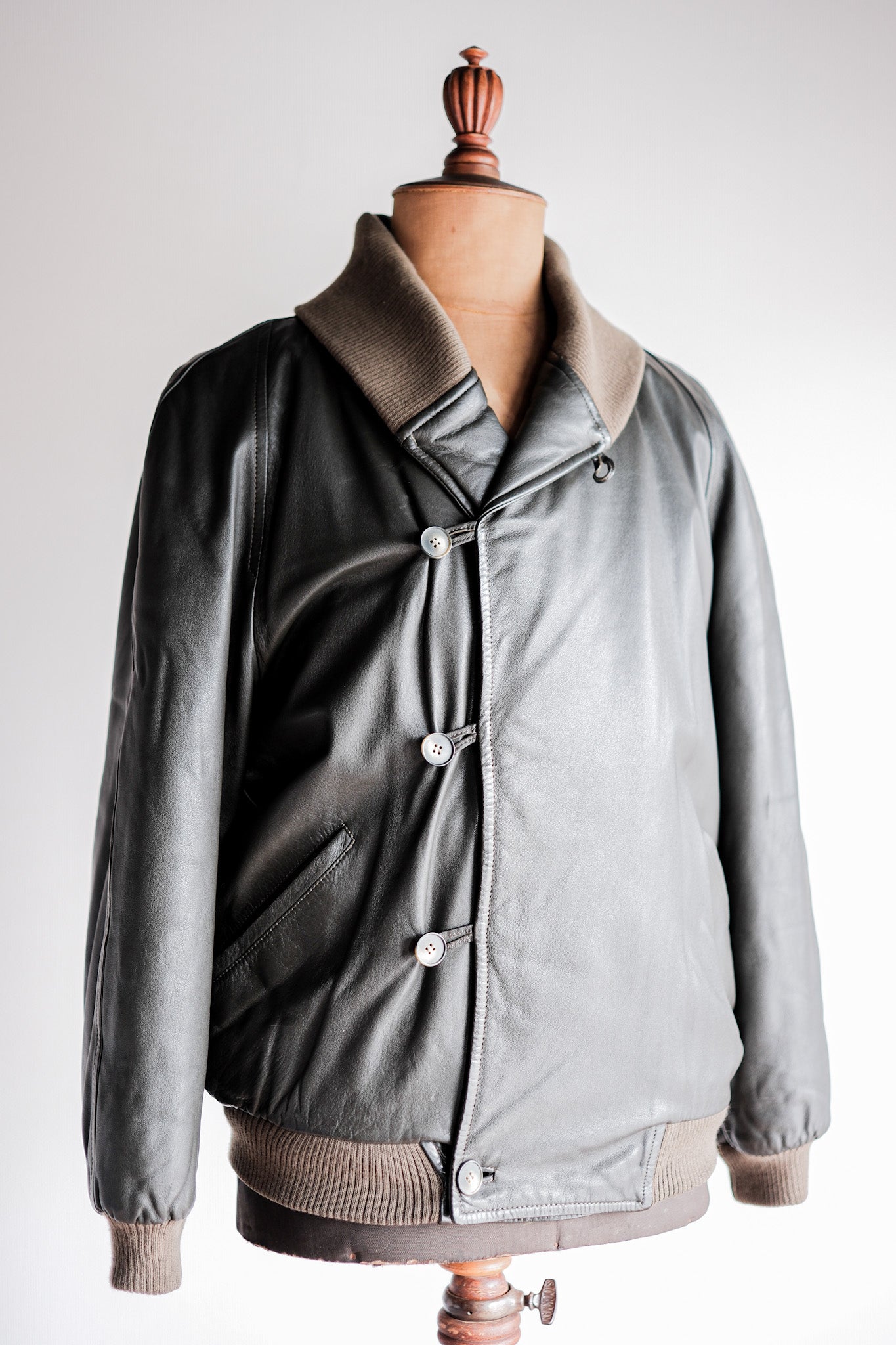 ［~80’s］Old Christian Dior Shawl Collar Leather Blouson Size.50
