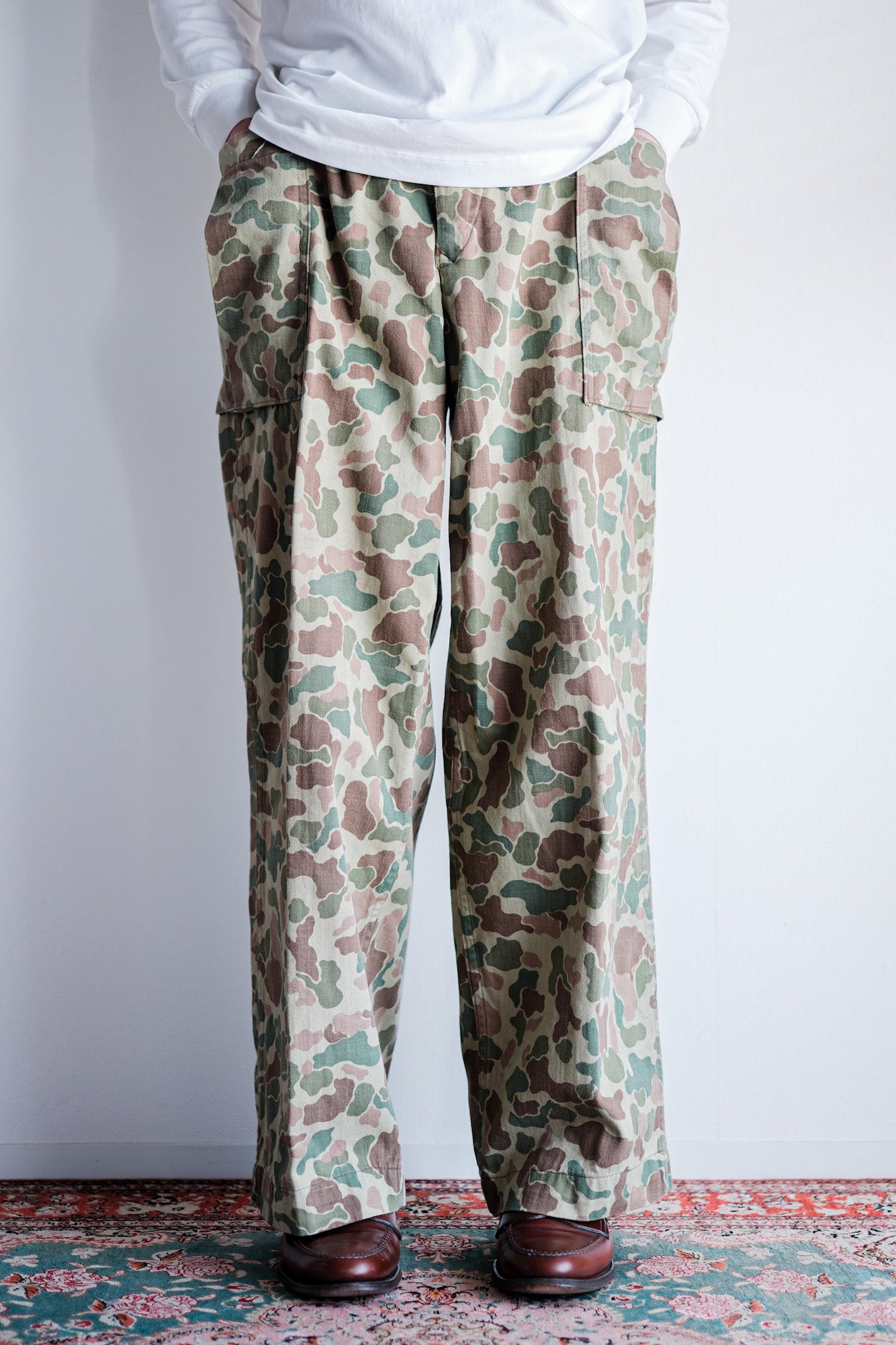【~50's】Dutch Army Frogskin Camouflage Field Trousers Size.46