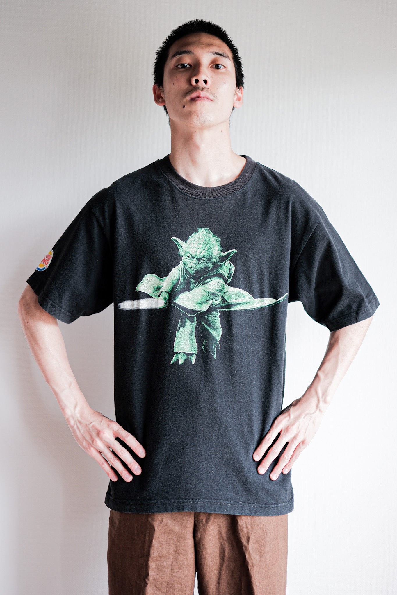 [~ 00 's] 빈티지 영화 프린트 티셔츠 크기. L "스타 워즈 에피소드 III X 버거 킹"