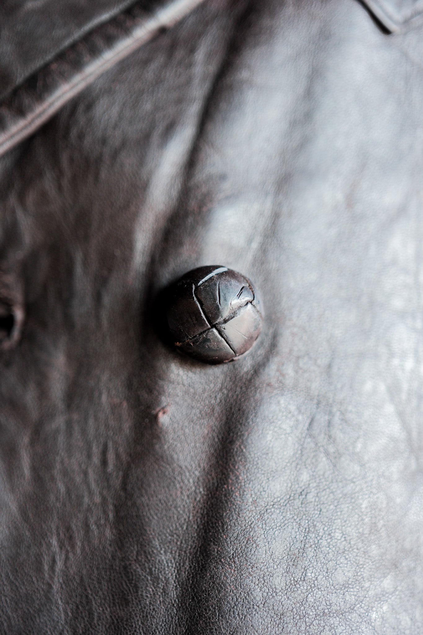 【~30's】German Vintage Double Breasted Motorcycle Leather Jacket