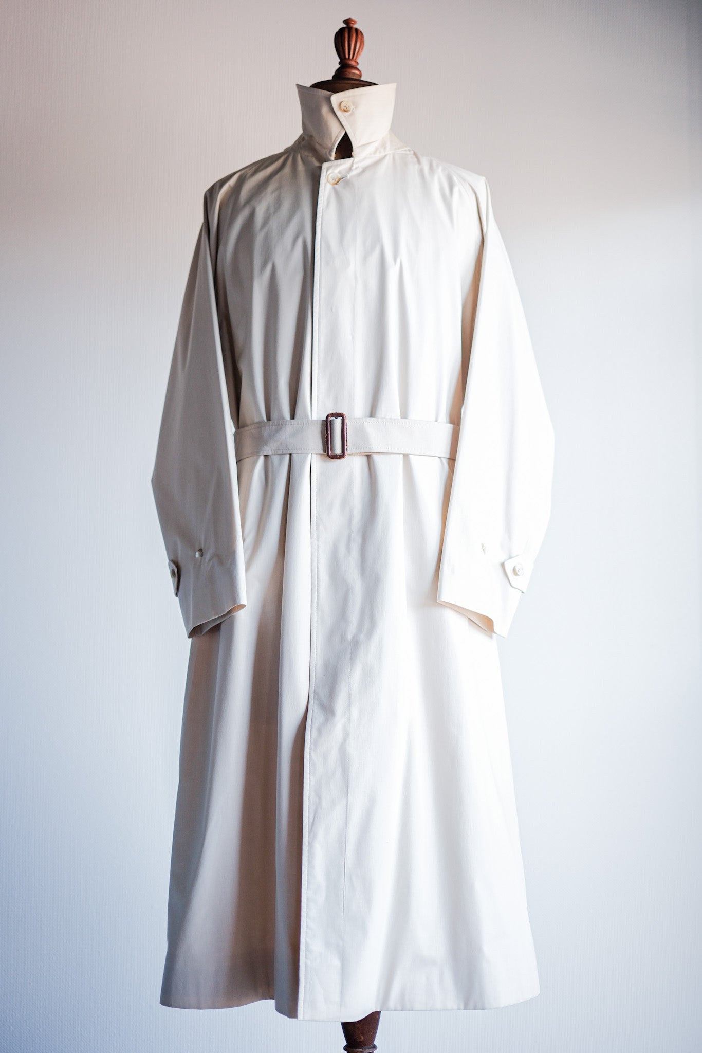 [~ 80's] Vintage Burberrys Single Raglan Balmacaan Belted Coat Size.50RL "Musou"