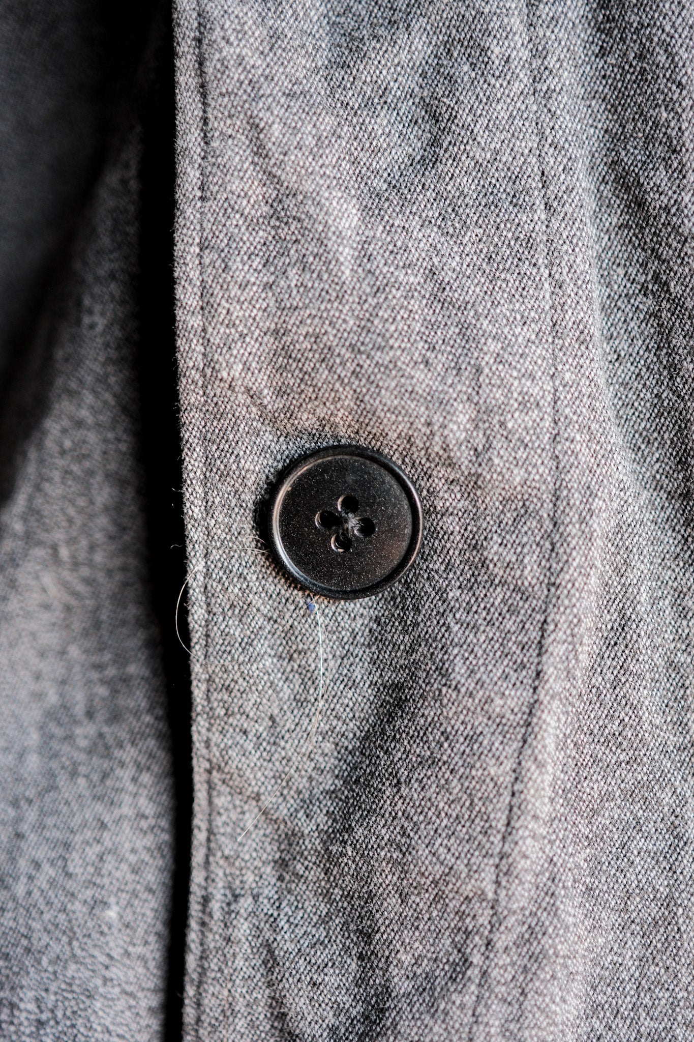 ［~40’s］French Vintage Salt & Pepper Cotton Lapel Work Jacket