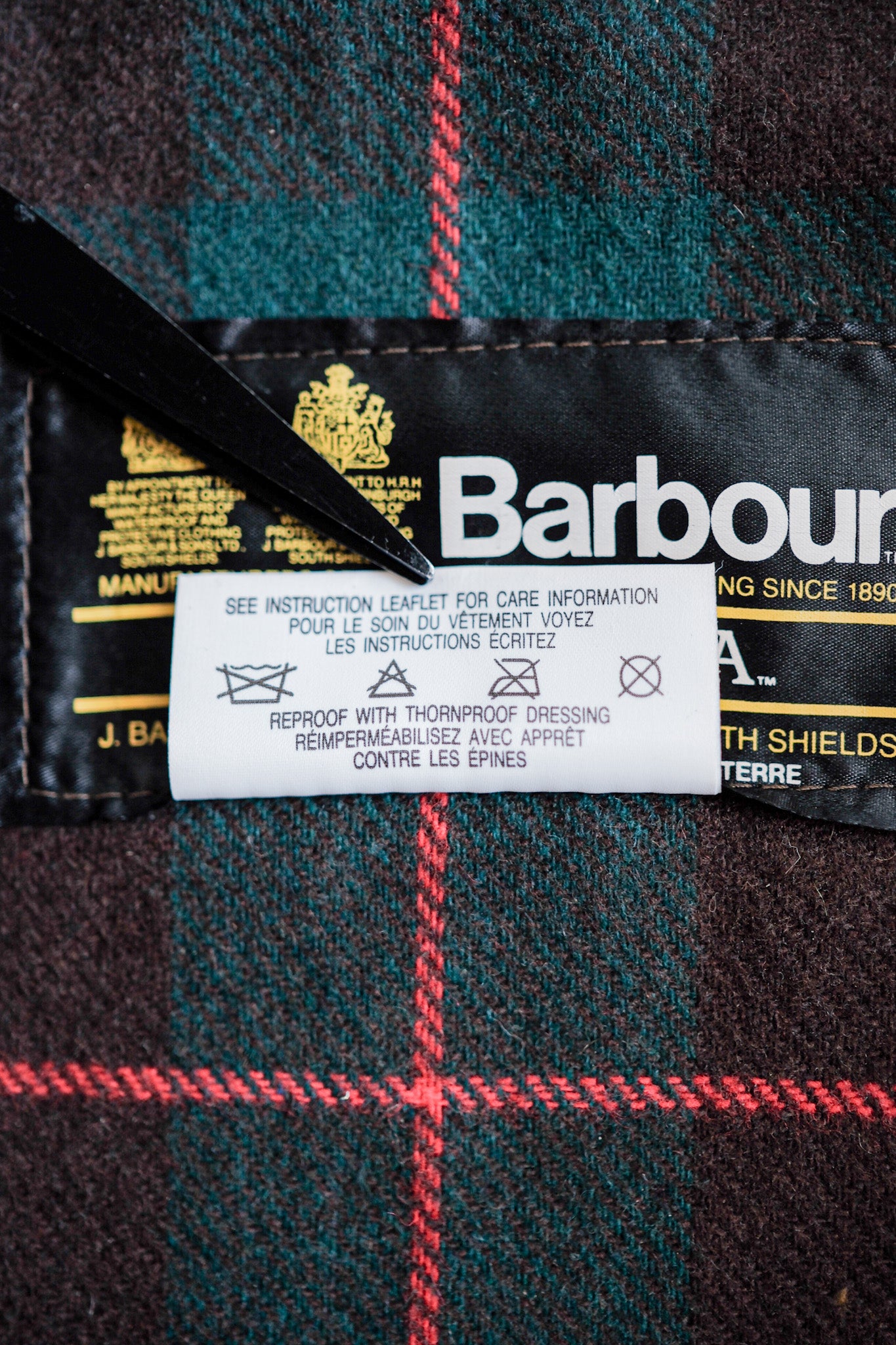 [~ 80's] Vintage Barbour "Northumbria" 2 Crest Size.38