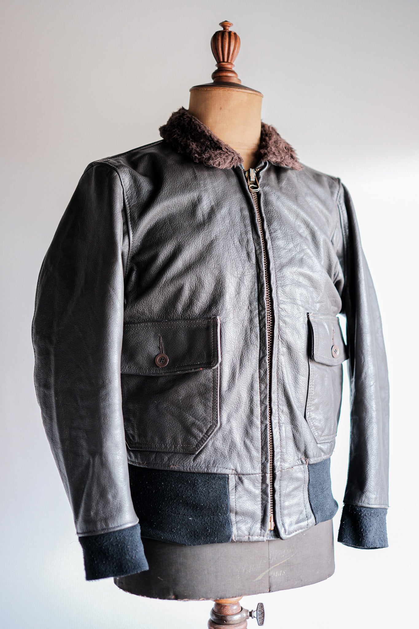 【~60's】U.S.NAVY G-1 Leather Flight Jacket Size.36