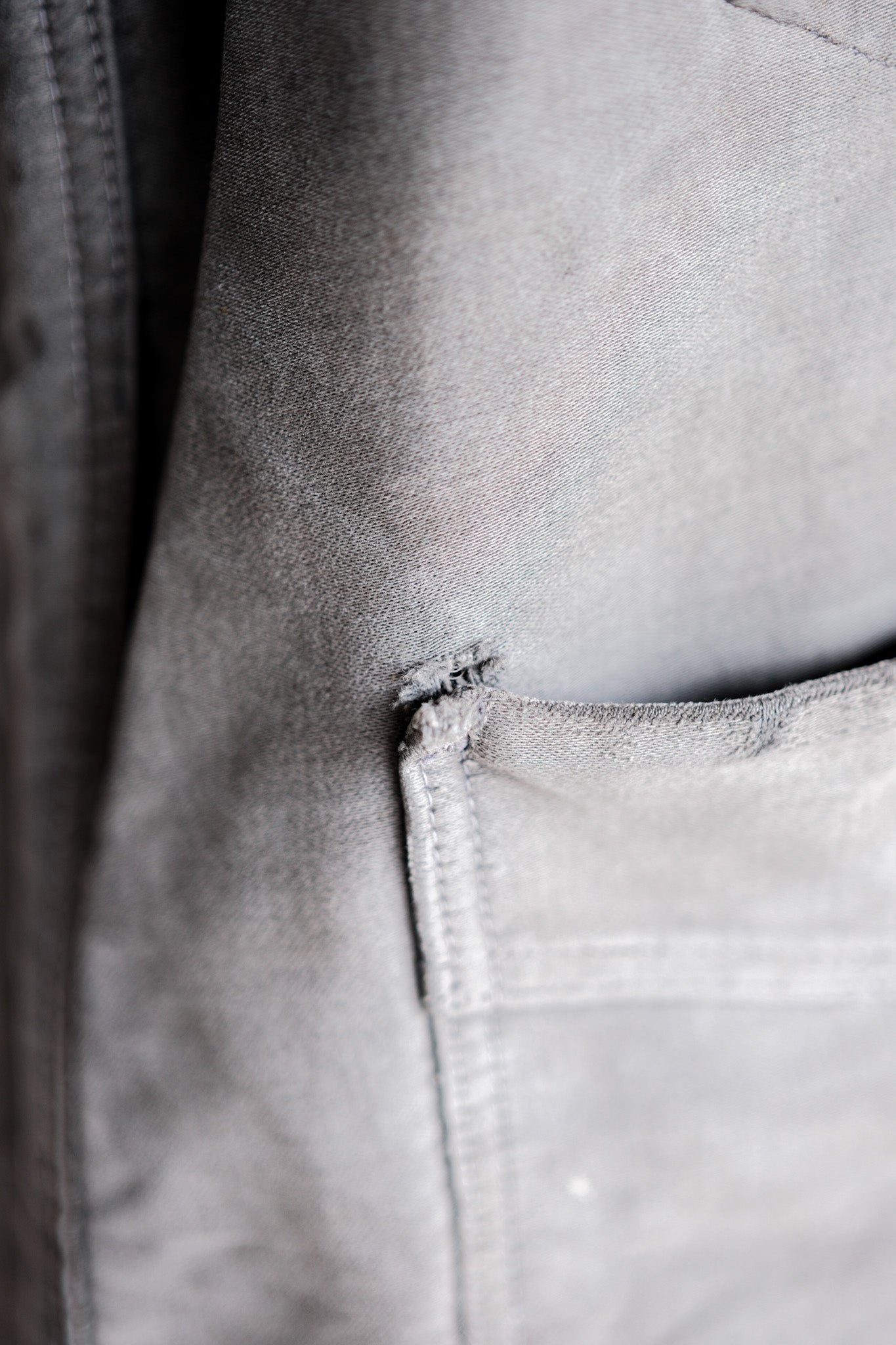 ［~40's］French Vintage Black Moleskin Work Jacket "Adolphe Lafont"