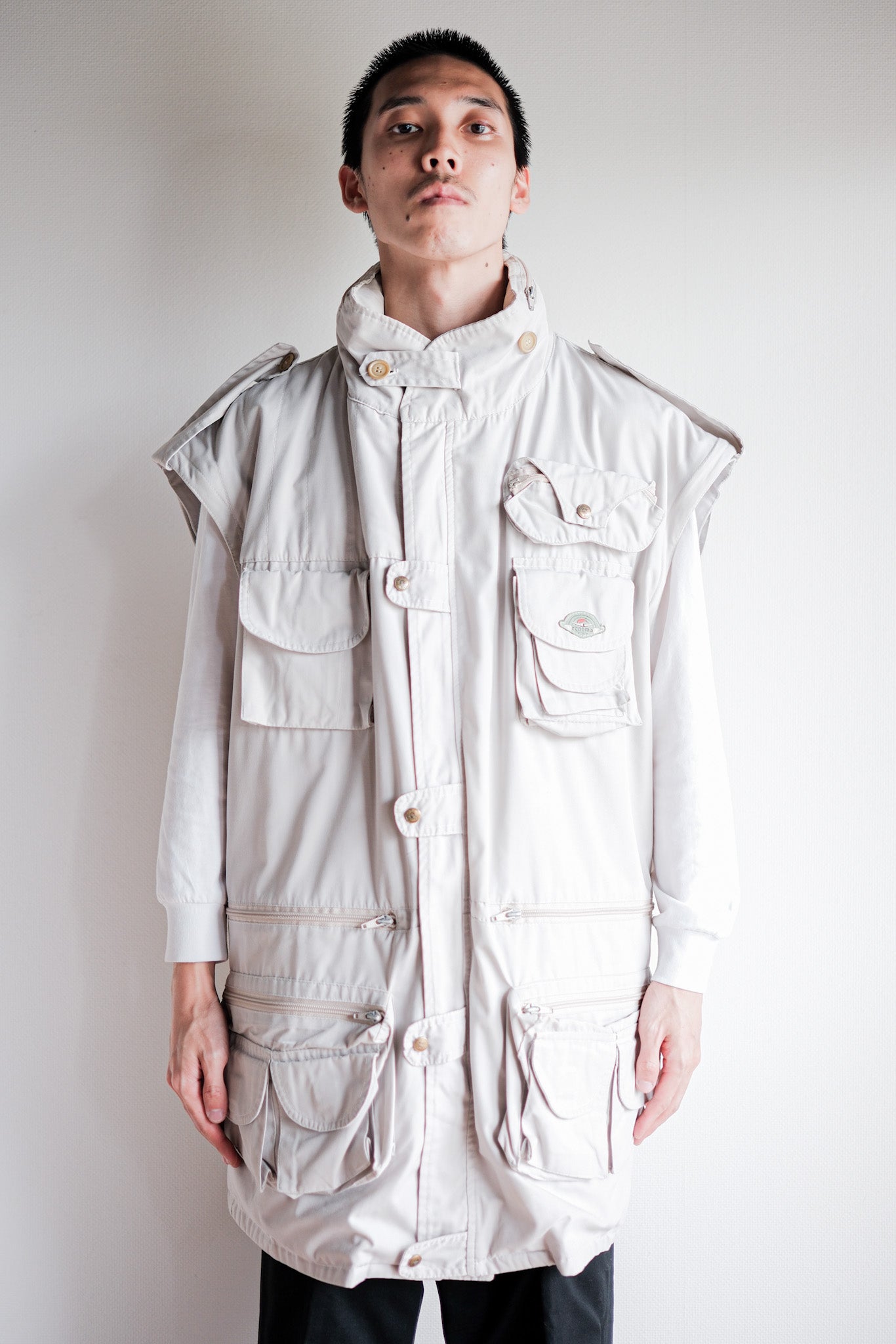 ［~90's］Old Renoma Paris Detachable Sleeve Multi Pocket Jacket With Liner
