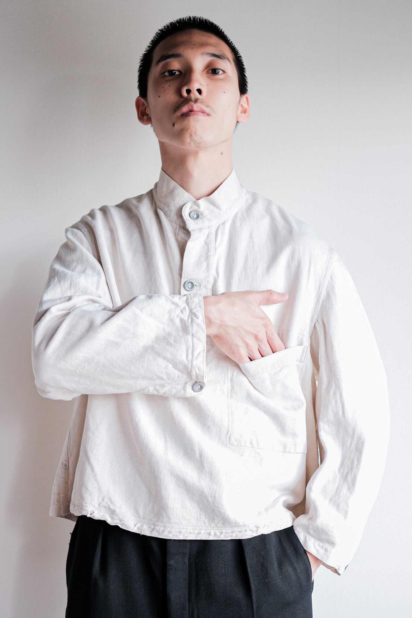 【~40's】German Navy Drillich HBT Linen Smock "Kriegsmarine"