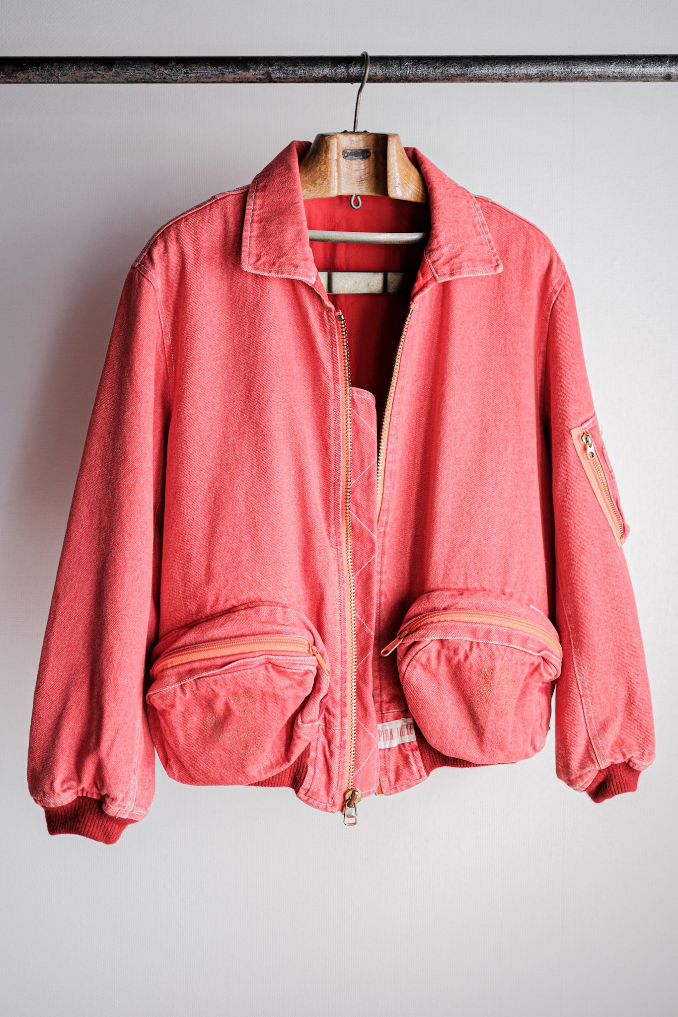 【~90's】Old PINK HOUSE Red Denim Blouson