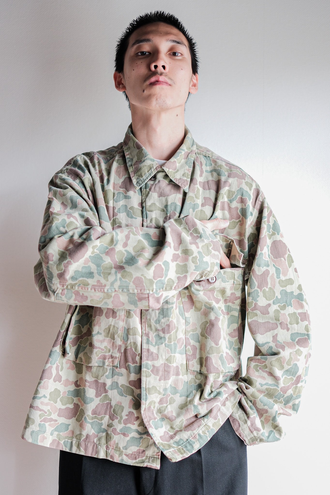 ［~50's］Dutch Army Frogskin Camouflage Field Jacket Size.52