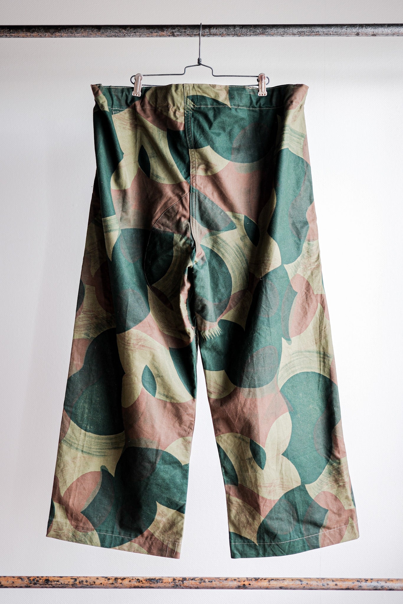 [~ 50's] Belgian Army Moon & BALLS CAMOUFLAGE AIRBORNE PANTS SIZE.6 "Early Type" "Dead Stock"