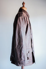 【~80's】Italian Vintage Double Breasted Leather Jacket Size.52