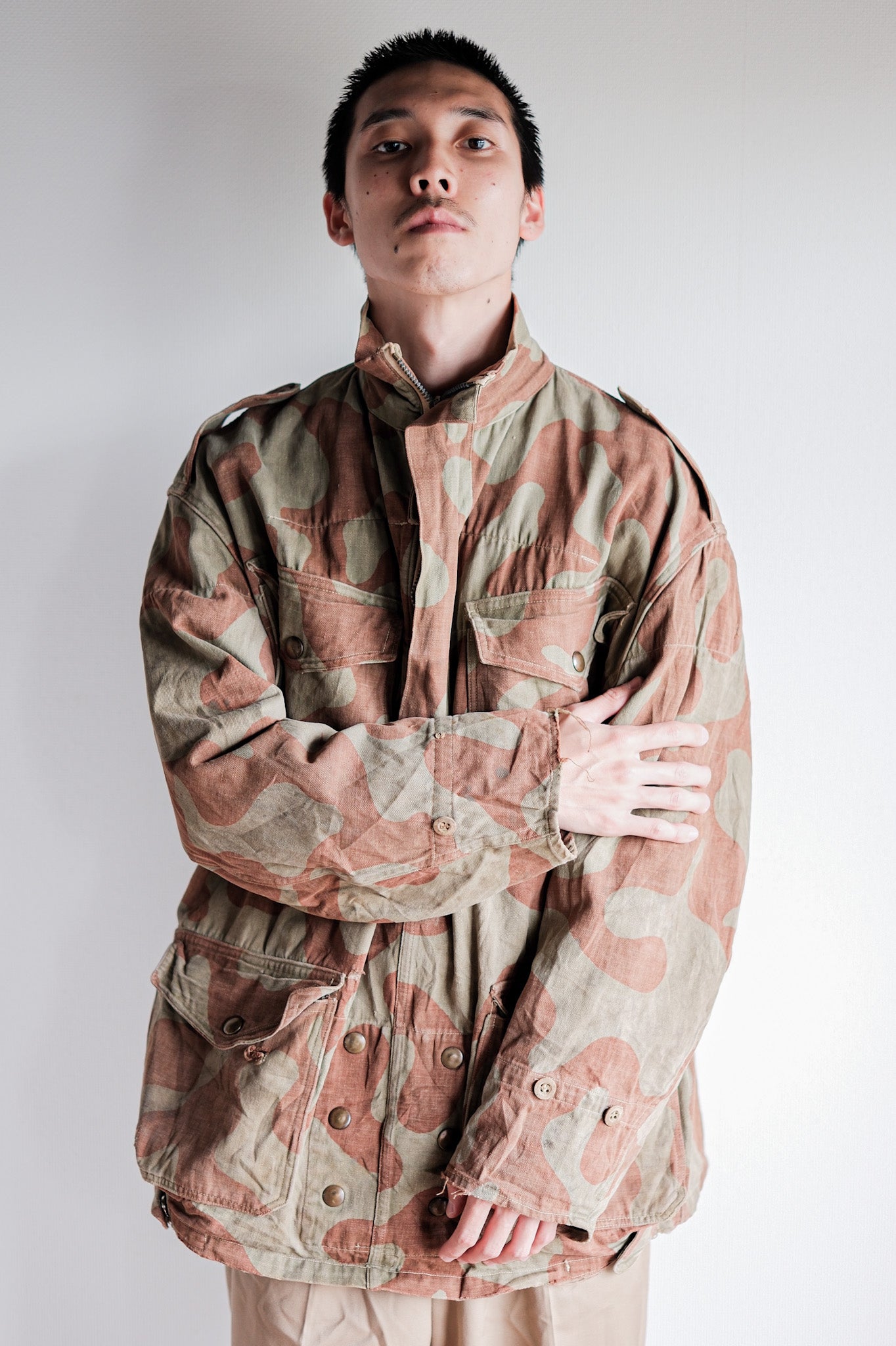 【~50's】Belgium Army Bataillon de Corée Camouflage Denison Smock