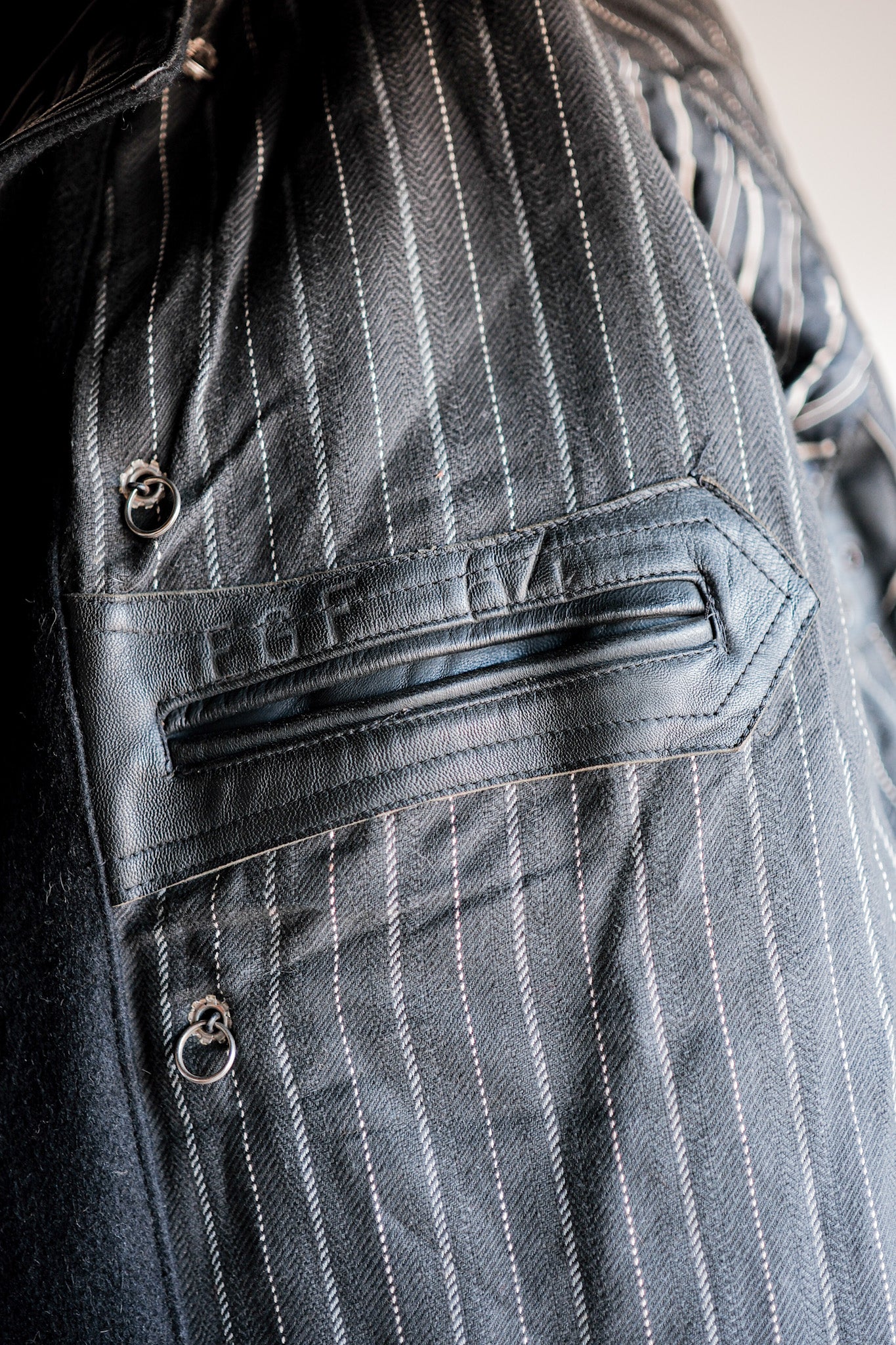 ［~60's］French Vintage Le Corbusier Leather Work Jacket Size.56