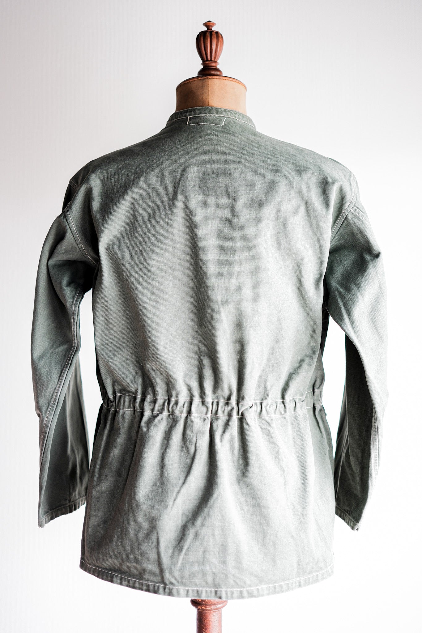 [〜50年代]法國復古綠色棉花斜紋棉4口袋工作夾克“不尋常的圖案”