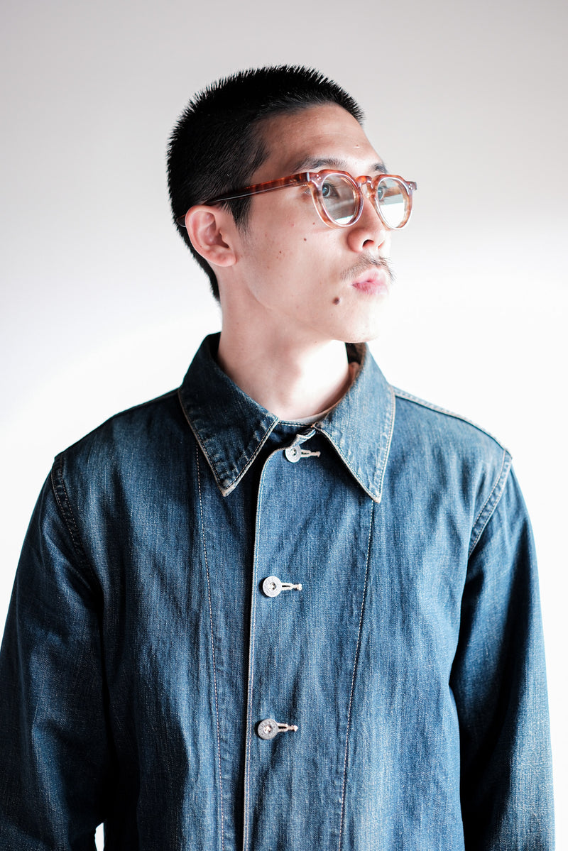 【~40’s】French Vintage Crown Panto Celluloid Frame "3 Dots"