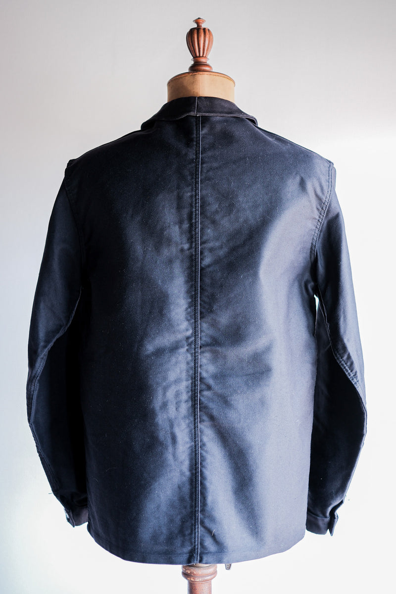 [~ 60's] แจ็คเก็ตตัวตุ่นสีดำวินเทจฝรั่งเศสขนาด 50 "Le Mont Stockel" "Dead Stock"