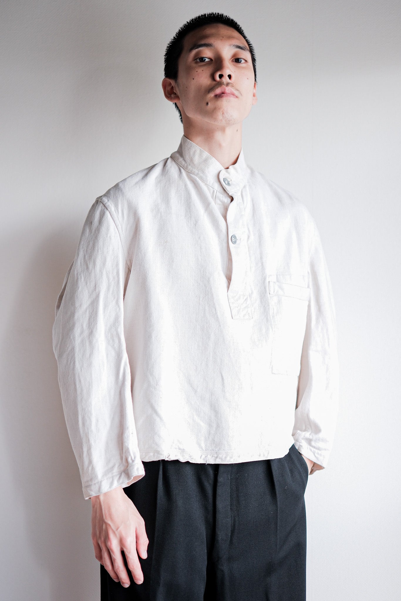【~40's】German Navy Drillich HBT Linen Smock "Kriegsmarine"
