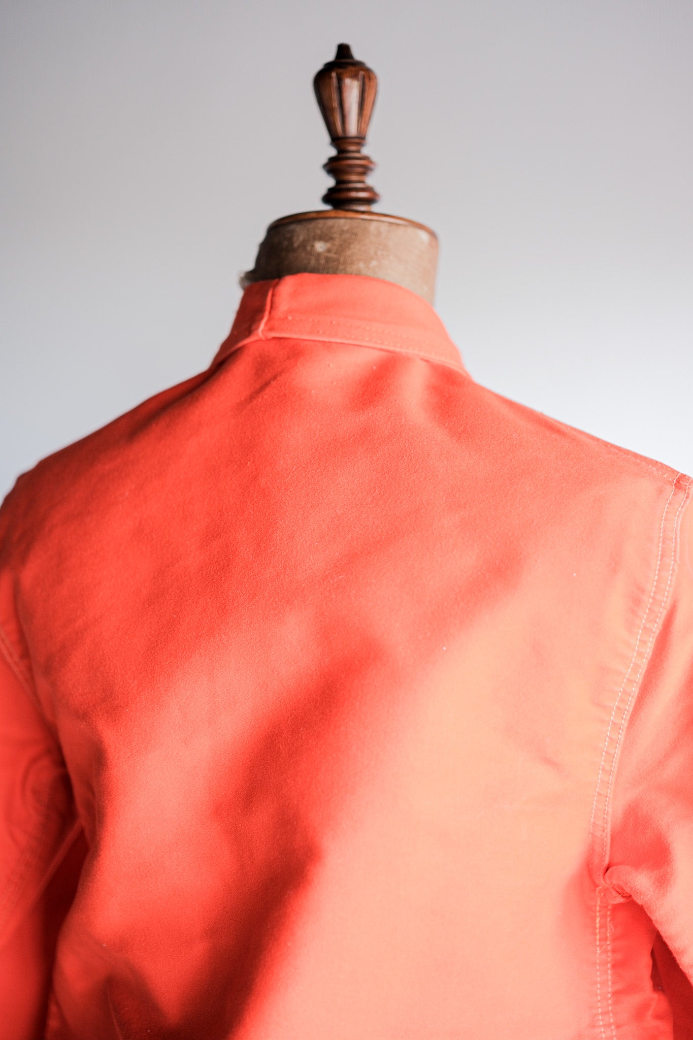 [~ 70's] French vintage orange moleskin work taille veste.t42