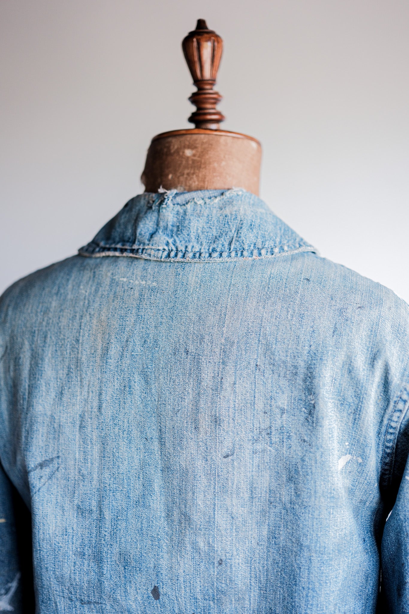 ［~40’s］U.S.NAVY Shawl Collar Denim Coverall “Crazy Paint”