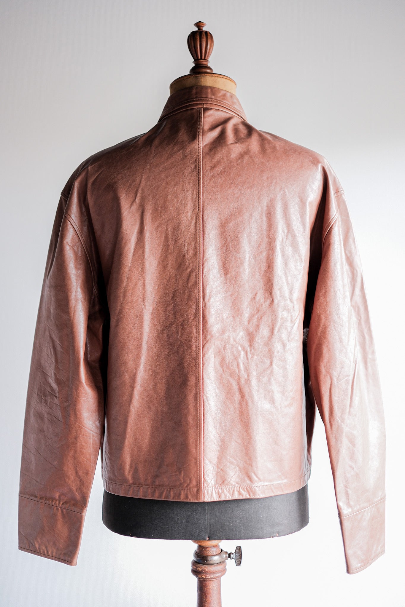 90's] Old JIL SANDER Leather Jacket Size.48