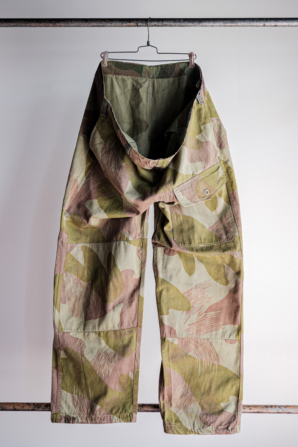 【~50's】Belgium Army Brushstroke Camouflage Airborne Pants Size.6 "Remake" "Early Type"