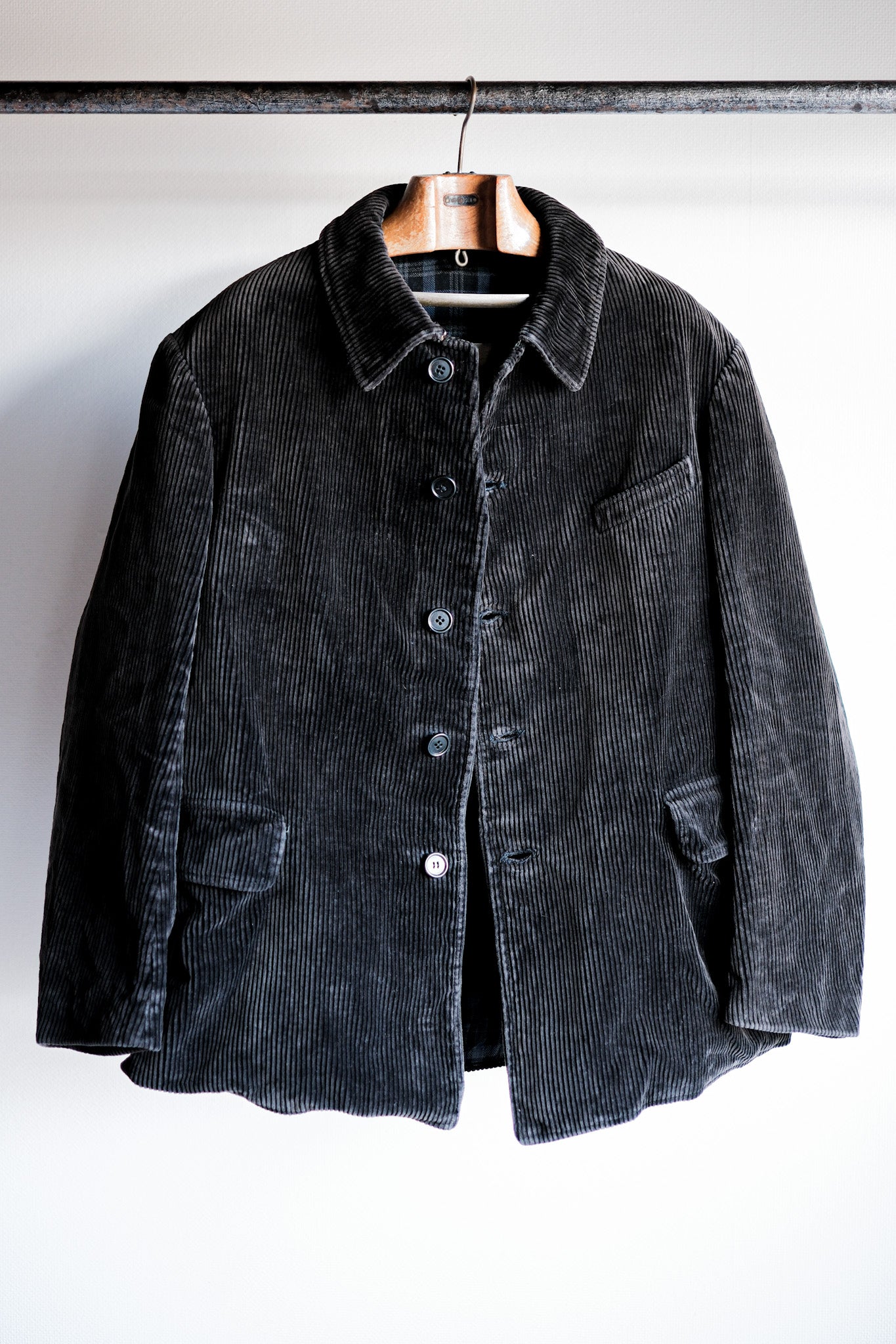 【~50's】French Vintage Dark Brown Corduroy Work Jacket